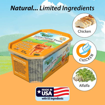 Emerald Pet Grain-Free Cat Dental Treats with Chicken – Crunchy Natural Dental Treats for Cats to Clean Teeth, Freshen Breath, and Reduce Plaque & Tartar – 11 Oz Tub5