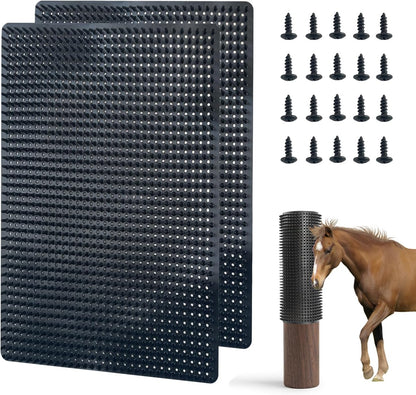 2 Pcs Horse Cattle Scratchers, Horse Scratching Post, Soft Massage Brush Kit for Equine Bovine, Scratching Itch Relief Pad for Farm Animals Goat Sheep Cow Dog8