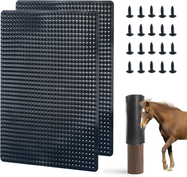 2 Pcs Horse Cattle Scratchers, Horse Scratching Post, Soft Massage Brush Kit for Equine Bovine, Scratching Itch Relief Pad for Farm Animals Goat Sheep Cow Dog8
