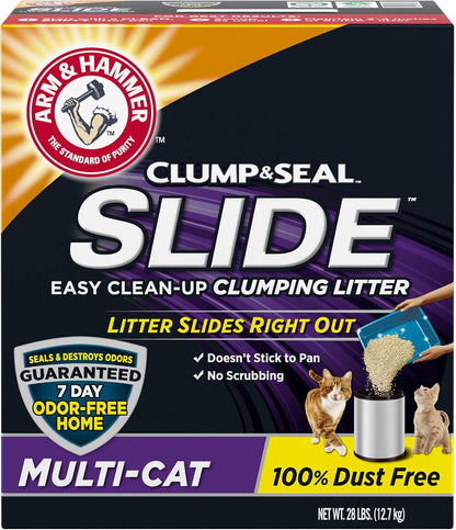 Arm & Hammer SLIDE Easy Clean-Up Litter, Multi-Cat, 28Lb1