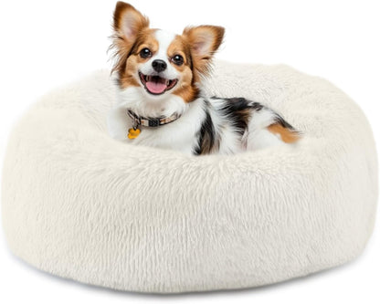 Bunlitent 39 Inch Calming Dog Bed, Donut Dog Bed for Large Sized Dog, Grey | Plush Anti-Anxiety, Donut Shape, Warming Cozy, round Cuddler Nest, Soft Cute,Marshmallow Cuddler Nest Pet Bed17