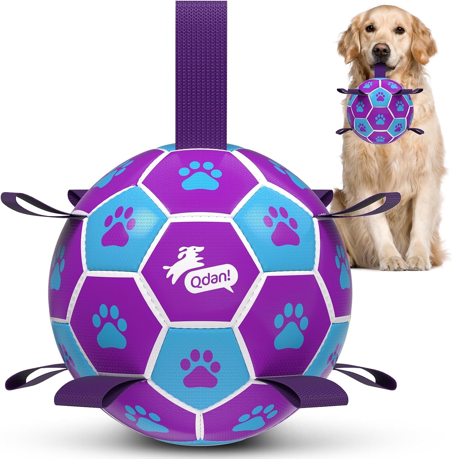 qdan-dog-balls-6-inch-dog-soccer-ball-with-straps-herding-balls-for-dogs-outdoor-dog-toys-balls-for-20-40-lb-dogs-puppy-ball-to-keep-them-busy-dog-pool-water-play-toy-puppy-birthday-gifts