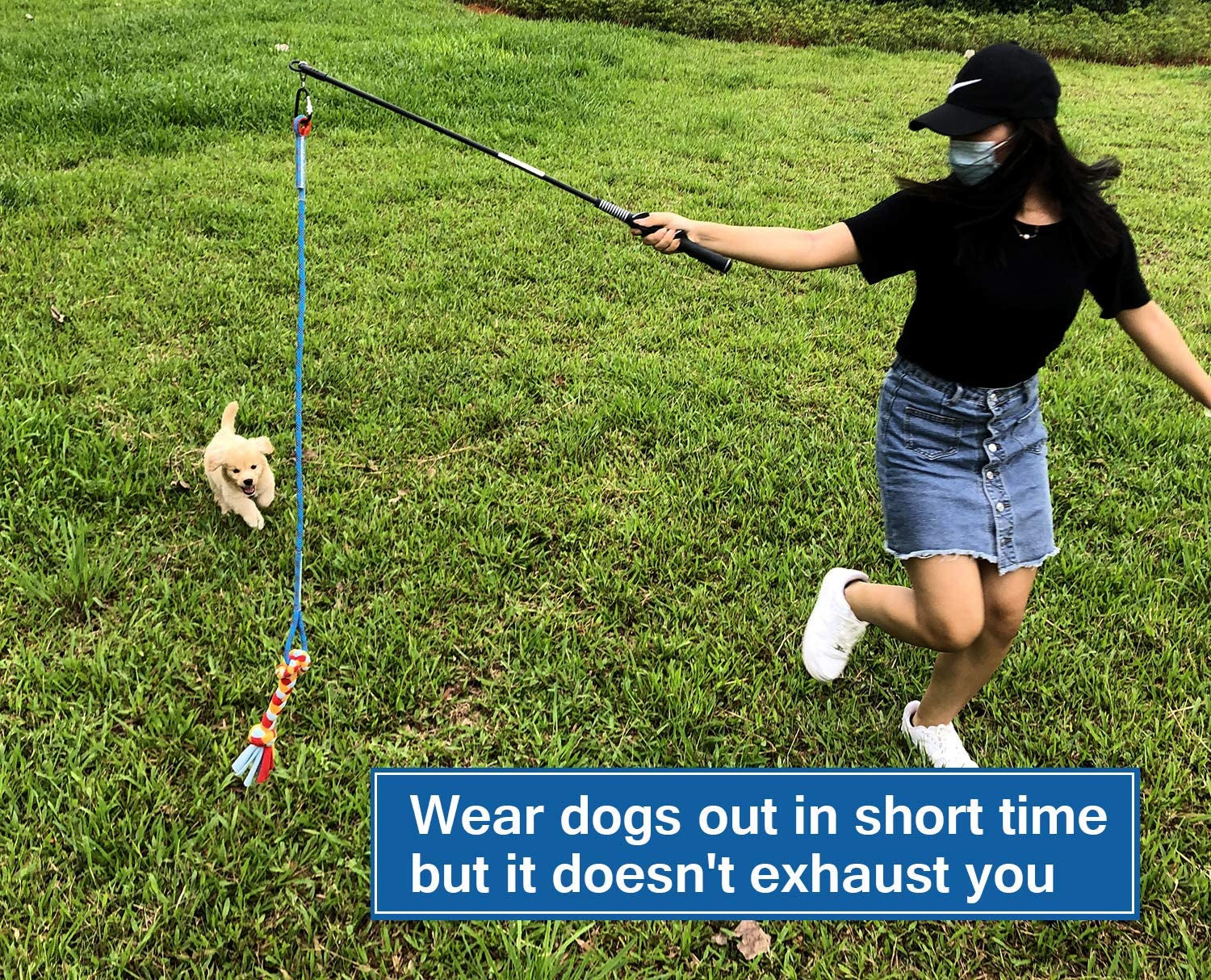 interactive-flirt-pole-toy-for-dogs-chase-outdoor-exercise-agility-training-durable-teaser-wand-with-pet-fleece-rope-tether-lure-for-small-medium-large-breeds-high-energy-dogs-herding-and-tug-of-war