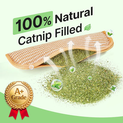 Potaroma Cat Toys Pack of 2 with 6000Mg A+ Organic Catnip, Sisal Material | Indoor Kitten Scratching and Kicker Toys, Drives Bored Cats Crazy with Fun Interactive Chew2
