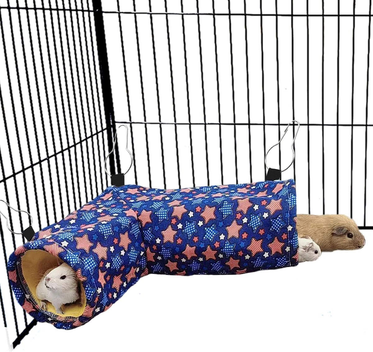 eaedmy-guinea-pig-rat-ferret-hammock-small-animal-corner-tunnel-tubes-bed-for-hedgehog-piggy-chinchilla-hideout-toys-and-cage-accessories