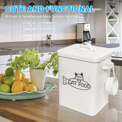 Vumdua Dog and Cat Food Storage Container, Farmhouse Pet Food Containers with Lid and Dry Food Scoop, Durable Airtight Great Gift for Pet Owners6