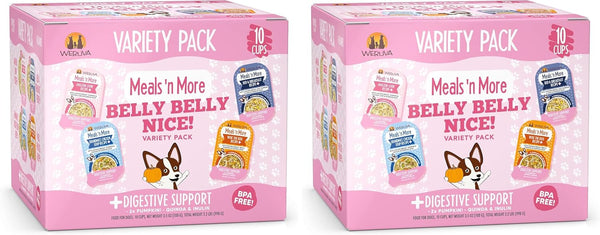 Weruva Meals 'N More Natural Wet Dog Food, Belly Belly Nice! Digestive Support Variety Pack, 3.5Oz Cup (Pack of 10)13
