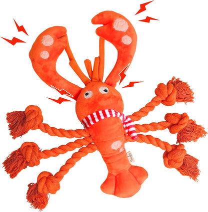 Large Squeaky Dog Toys, Tough Plush Lobster with Rope Tug of War for Puppy, Small, Medium, Large Dogs, Interactive Stuffed Chew Toy to Keep Them Busy11