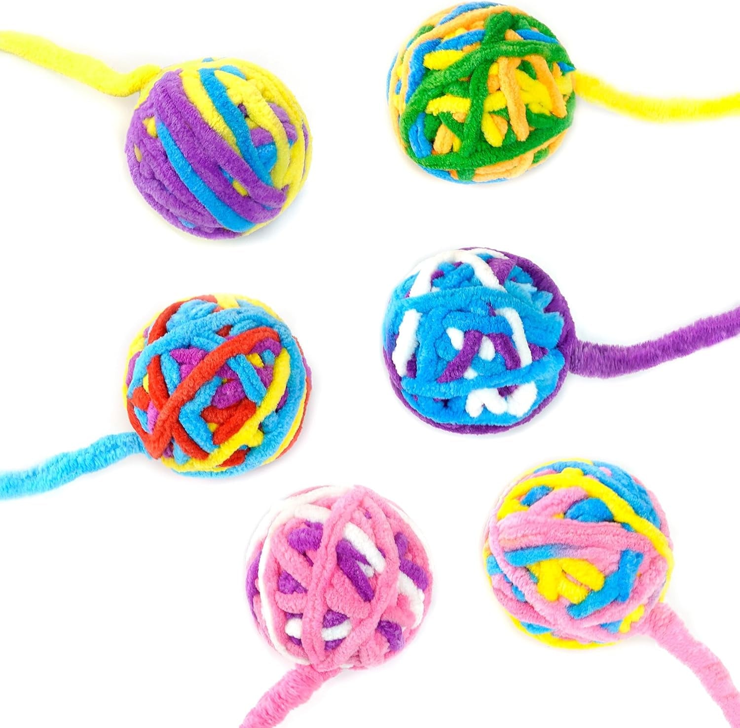 chiwava-6-pack-20-woolen-yarn-cat-toys-ball-with-bell-2-large-indoor-cat-toy-balls-kitten-interactive-toys
