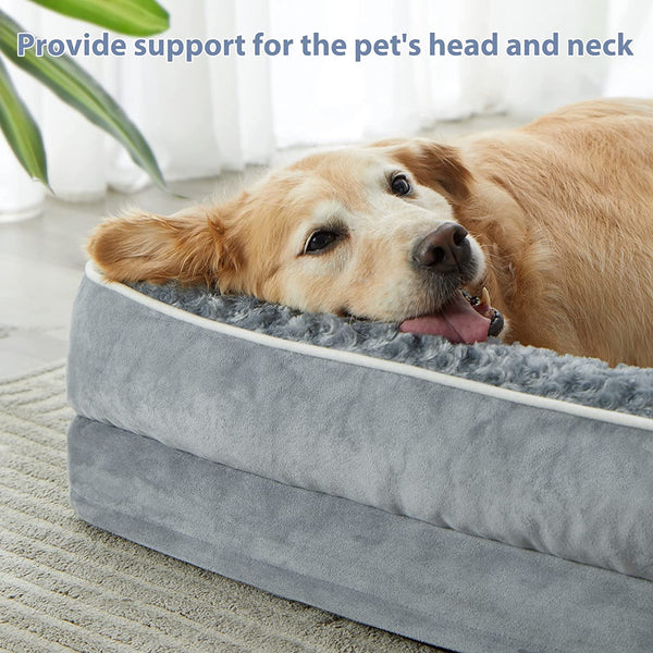 BFPETHOME Orthopedic Dog Beds for Large Dogs-Waterproof Sofa Dog Bed with Removable Washable Cover, Big Pet Bed with Waterproof Lining and Nonskid Bottom,Pet Bed for Large Dogs2