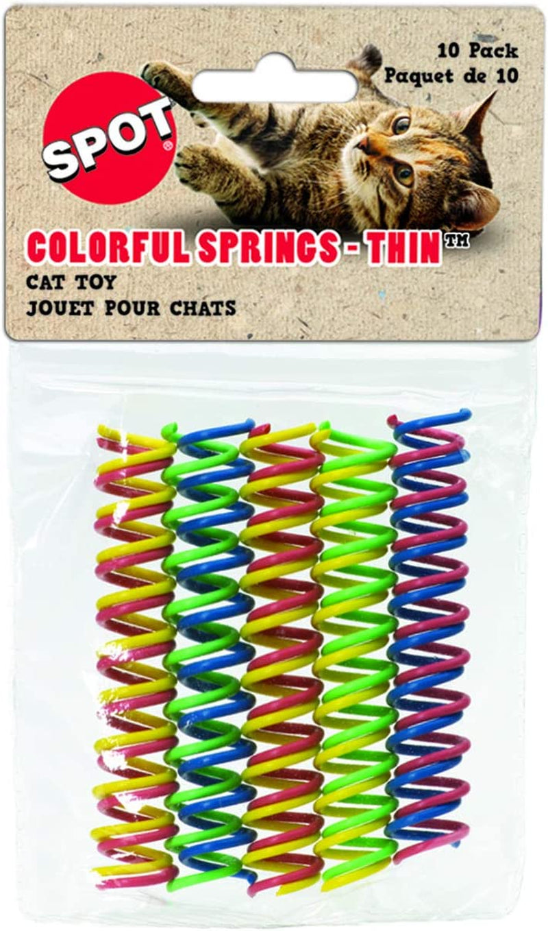 spot-colorful-springs-cat-toys-3-bouncy-coils-for-indoor-cats-kittens-to-swat-chase-bite-safe-lightweight-plastic-interactive-enrichment-toys-10-pack-multi-color