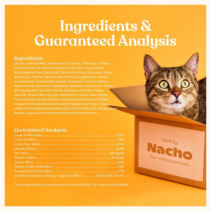 Made by Nacho Dry Cat Kibble 4Lb Bag, High Protein and Grain-Friendly Premium Cat Food, Cage-Free Chicken & Pumpkin Recipe, Infused with Bone Broth for Hydration, Limited Ingredients, Single Bag5