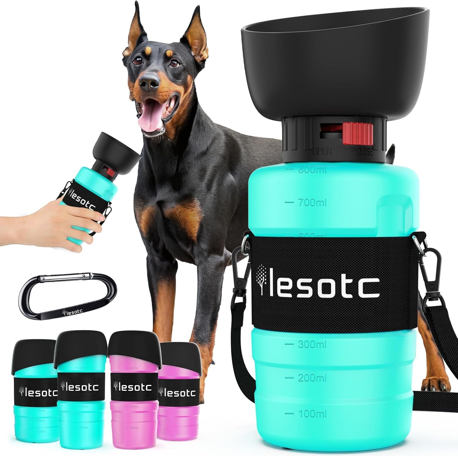 lesotc-dog-water-bottle-portable-water-dispenser-with-travel-water-bowl-leak-proof-pet-travel-squeeze-bottle-puppy-essentials-dog-stuff-accessories-for-outdoor-walking-hiking-camping