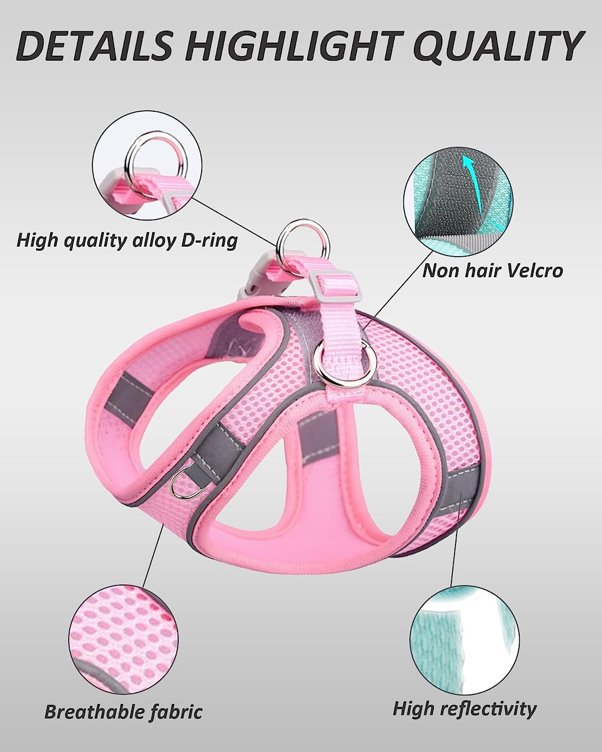 solmoony-dog-harness-for-small-medium-large-dogs-no-pull-puppy-and-leash-set-dogs-step-in-harness-mesh-harness-pink-xs