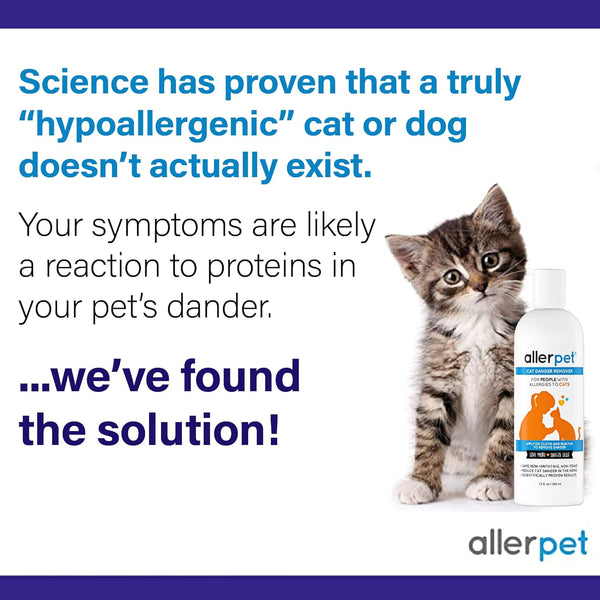 Allerpet Cat Dander Remover, Aloe-Free Pet Allergy Relief Made in USA 12 Oz3