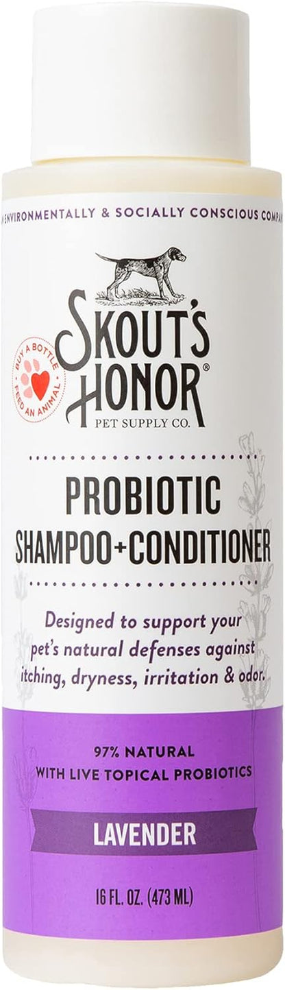 SKOUT'S HONOR Probiotic Dog Shampoo and Conditioner - DOTW, 16 Oz | Hydrating Natural 2-In-1 for Itchy Skin, Microbiome-Friendly with Avocado Oil & Omega-3S, Paraben & Sulfate-Free12