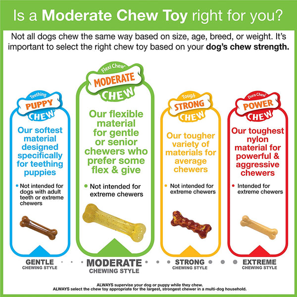 Nylabone Flexi Chew Tiny Gumabone Dog Chew Toys, Xx-Small, 2 Count | Peanut Butter & Bacon Flavor, X-Small Breeds, Flexible Material, Fill with Treats, Gentle on Teeth, for Dogs up to 15 Lbs10
