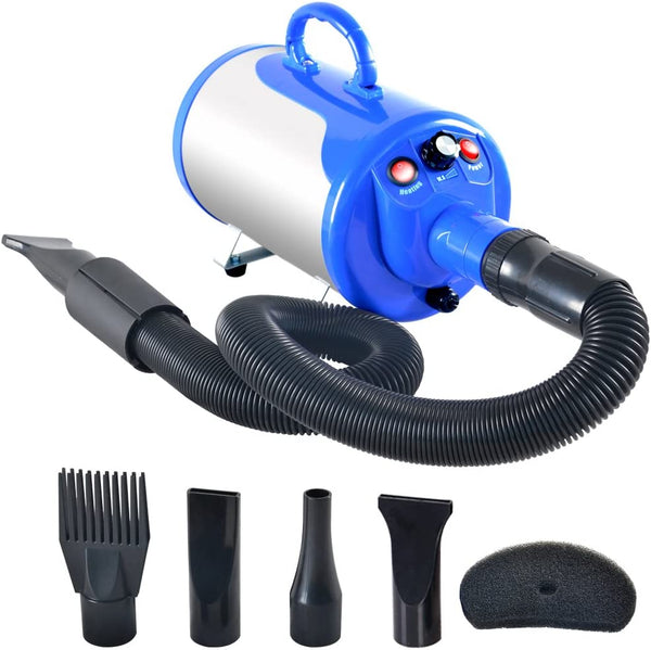 SHELANDY Groomer Partner Pet Hair Force Dryer Dog Grooming Blower with Heater (Blue)1