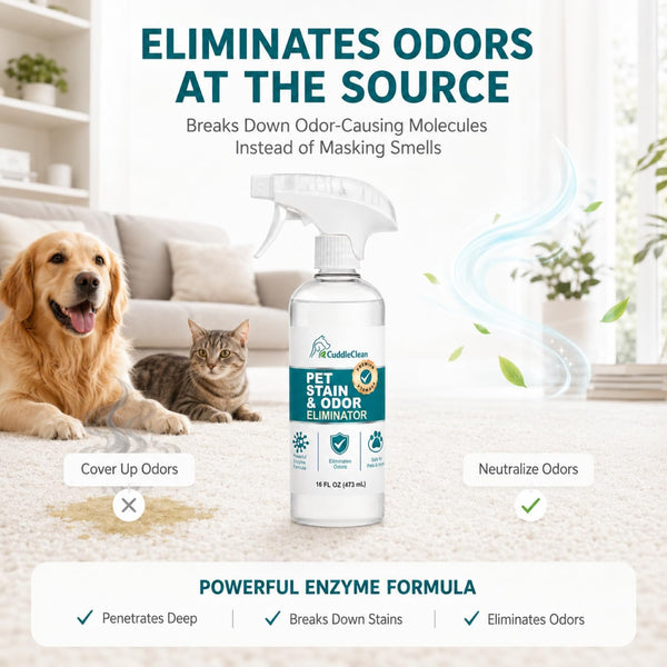 Pet Stain & Odor Remover for Dogs & Cats, Bio-Enzyme Cleaner 32Oz | for Urine, Vomit & Accidents, Eliminates Tough Odors at the Source, Safe for Carpet, Furniture, Floors & Pet Beds3