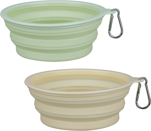 2-Pack Portable Pet Bowls, 12OZ Collapsible Dog & Cat Water Bowl with Hook | Bpa-Free Leak-Proof Foldable Food Dish for Small Medium Pets, Travel, Camping Daily Indoor&Outdoor Essentials10