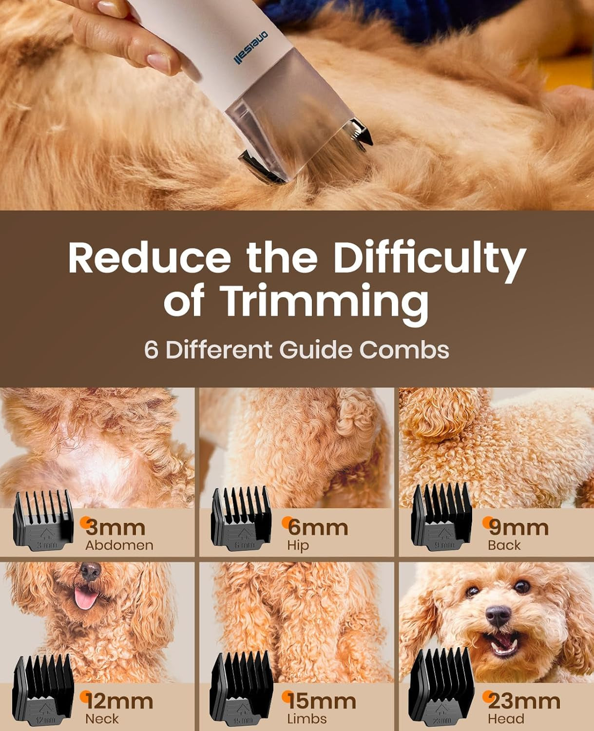 oneisall-dog-grooming-vacuum-15000pa-suction-captures-99-pet-hair-to-reduce-shedding-dog-grooming-clippers-quiet-brush-59db-with-4-accessories-2l-dust-canister-for-home-cleaning