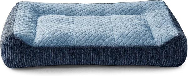 JOEJOY XL Orthopedic Dog Bed for Large Dogs, Extra Thick Foam Pet Bed Sofa | Bolster Sides, Large Sized Dog Couch Bed with Removable Washable Cover, Non-Slip Bottom, Grey (42"X30")26