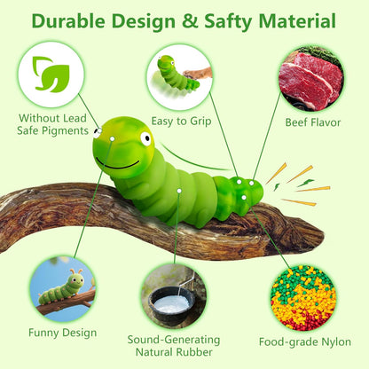 Indestructible Dog Toys for Aggressive Chewers, Tough Chew Proof Toy for Large Dogs, Squeaky Rubber Chew Toy with Beef Flavor for Boredom & Anxiety Relief (Green)3
