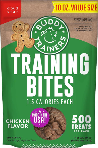 Buddy Biscuits Trainers Training Bites Soft & Chewy Dog Treats, Chicken, 10 Oz. Pouch1