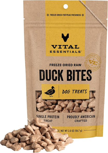 Vital Essentials Freeze Dried Dog Treats, Salmon Bites, 2.5 Oz Bag | Single Animal Protein, Premium Quality, Grain-Free Training Treats, USA Made with U.S. & Globally Sourced Ingredients11