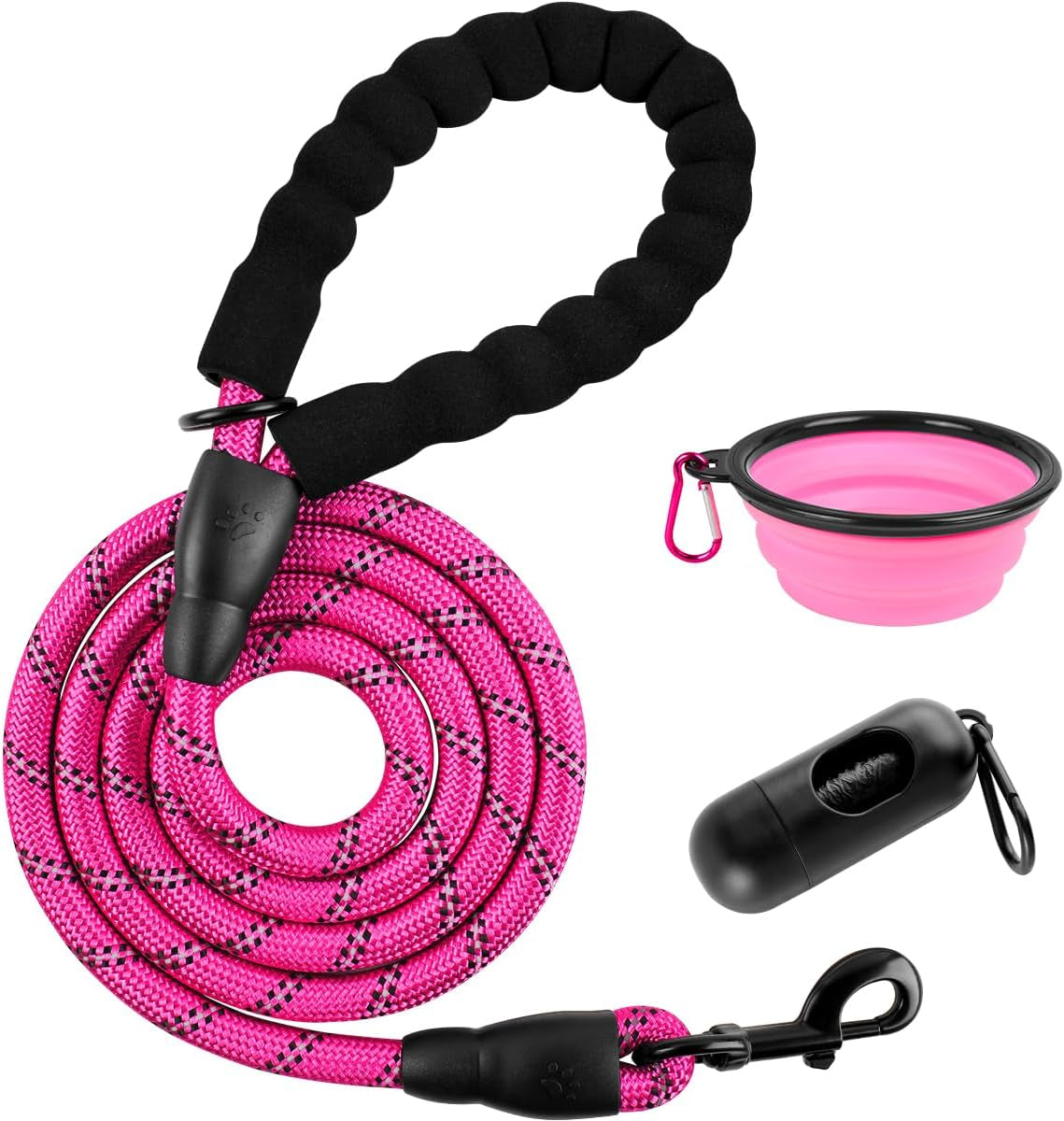 barkbay-dog-leashes-for-large-dogs-heavy-duty-dog-leash-4-5-6-ft-with-comfortable-padded-handle-and-highly-reflective-threads-for-medium-large-dogs-walking-training-running-5ft-1-2-pink