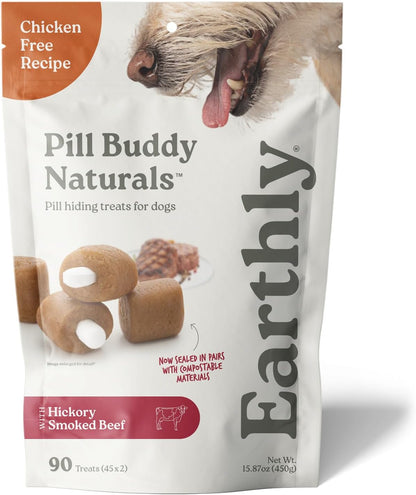 Presidio Earthly Pill Buddy Naturals - PB & Apple Recipe Pill Hiding Treats for Dogs - Make a Perfect Pill Concealing Pocket or Pouch for Any Size Medication - 30 Servings20