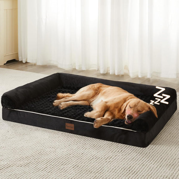BFPETHOME Orthopedic Washable Dog Beds Large Sized Senior Dog for Comfy Sleeping with Removable Cover, Waterproof Big Soft Pet Couch Bed for Dogs Relax22