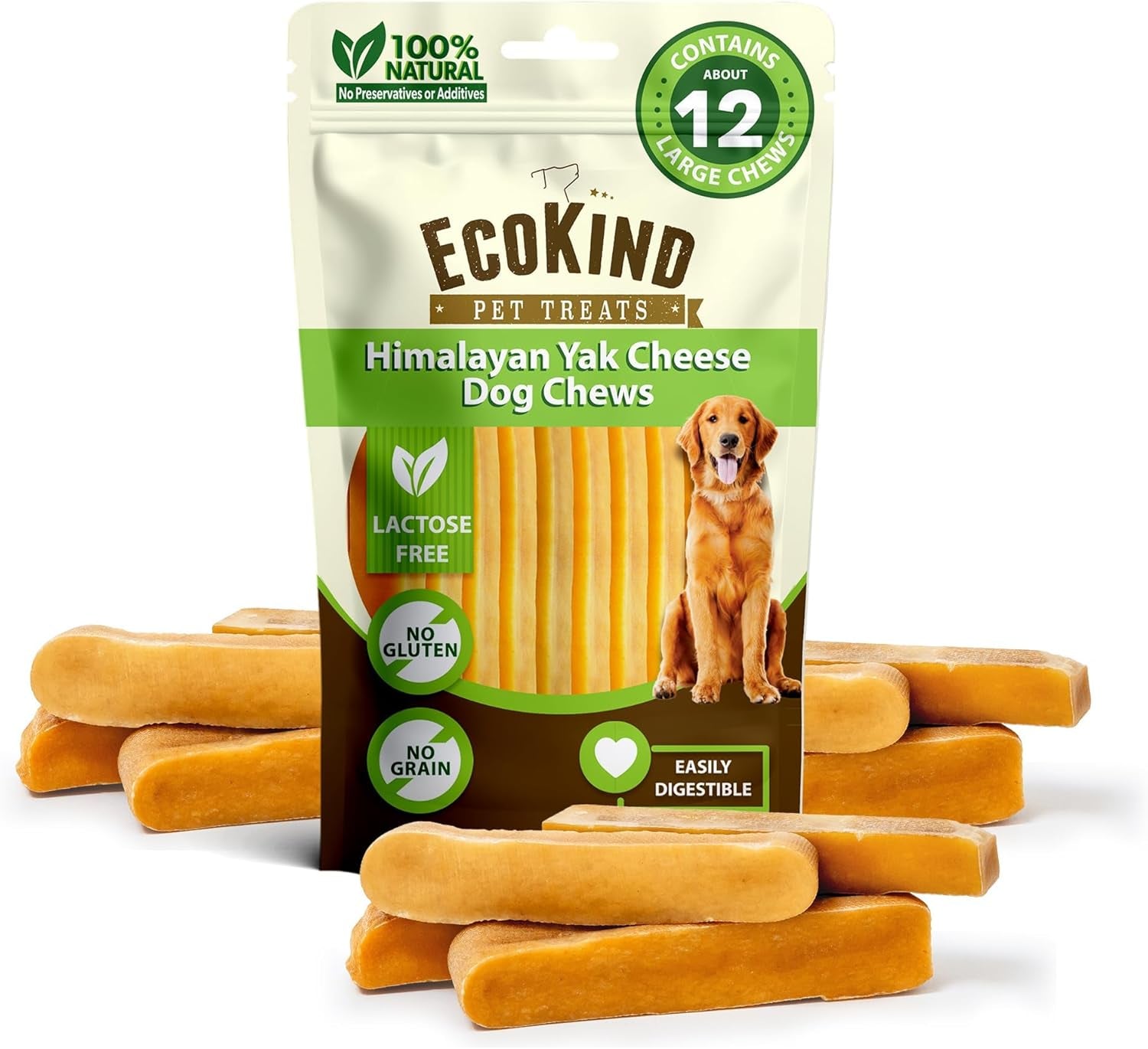 ecokind-yak-cheese-himalayan-dog-chews-yak-chews-for-large-dogs-4-5-bones-1-lb-long-lasting-for-aggressive-chewers-only-3-ingredient-natural-high-protein-dental-dog-treats-no-additives-or-lactose