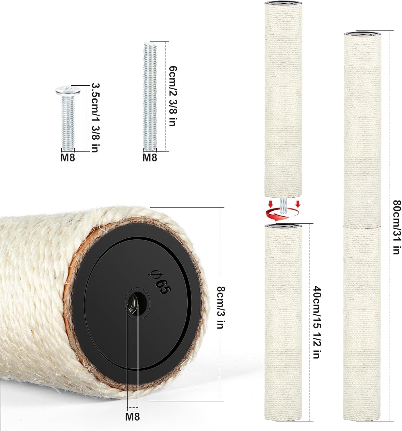 4-pcs-m8-cat-scratching-post-replacement-15-7-x-3-1-inch-sisal-pole-cat-tree-replacement-post-with-screws-refill-scratcher-posts-for-indoor-kitten-tree-tower-spare-cat-furniture-protector