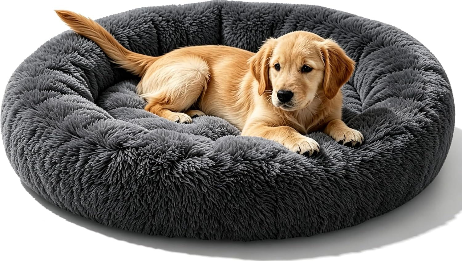 calming-donut-dog-and-cat-bed-for-indoor-cats-anti-anxiety-round-fluffy-soft-washable-small-pet-bed-for-puppy-and-kitten-warming-comfortable-luxury-anti-slip-waterproof-mute-base-20in-gray