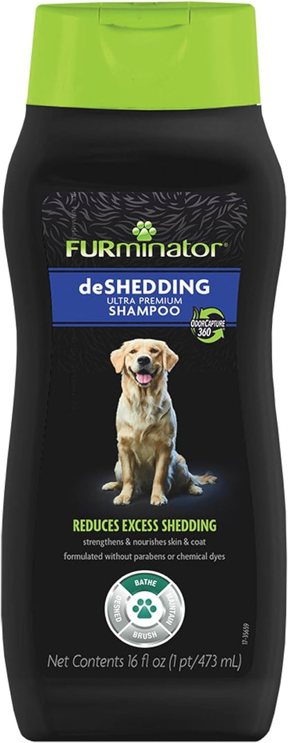 Furminator Ultra Premium Deshedding Shampoo for Dogs Helps Reduce Excess Shedding, 16 Oz1