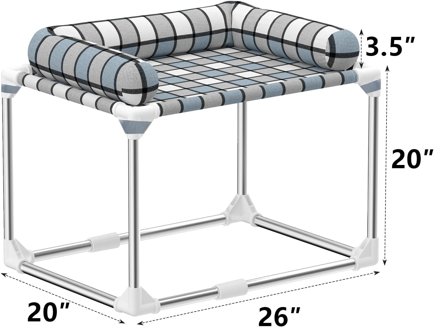 bedside-cosleeper-dog-bed-with-bloster-height-elevated-pillow-bed-dog-extension-attached-to-human-bed-for-dog-cat-window-perch-bedside-lounge-elevated-stainless-steel-anti-slip-feet