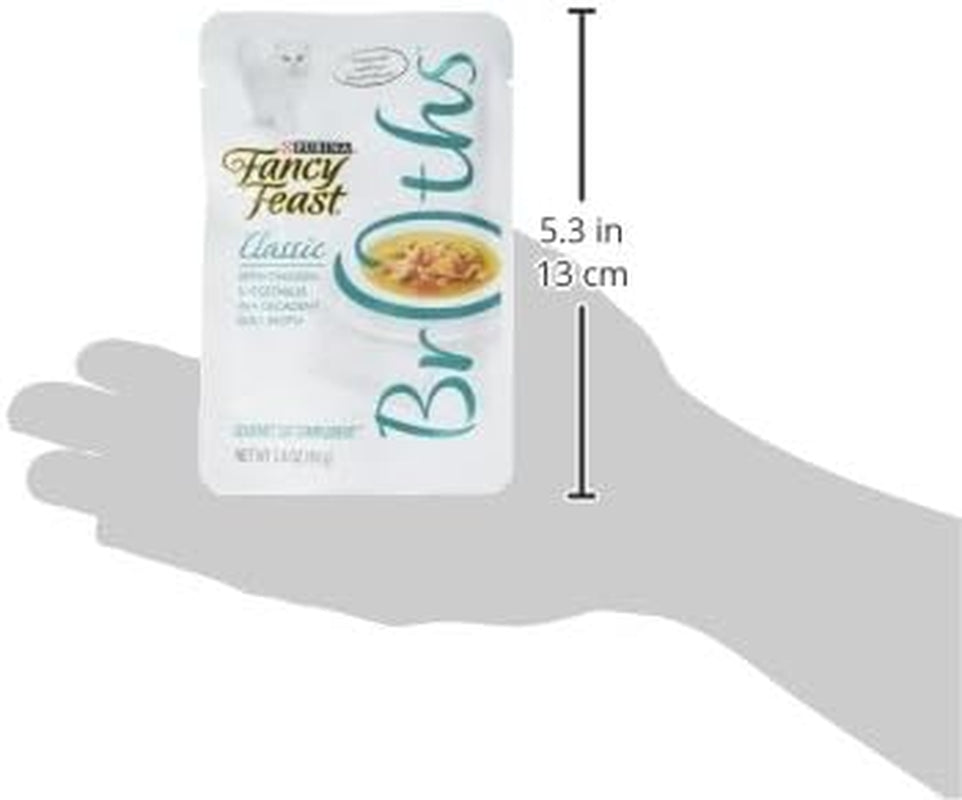 purina-fancy-feast-broths-classic-with-chicken-and-vegetables-lickable-wet-cat-food-broth-topper-pack-of-16-1-4-oz-pouches