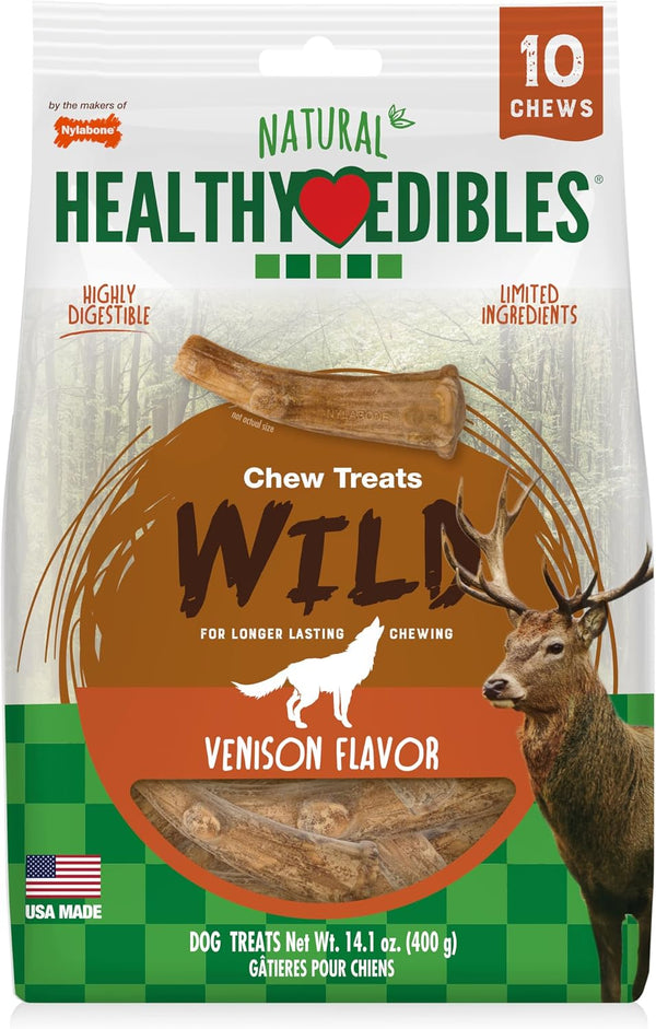 Nylabone Healthy Edibles Wild Dog Treats, Bison Flavor, Large | Natural Dog Chew Bones, Made in USA, Highly Digestible Dog Chews, Long Lasting Chews for Large Dogs up to 50 Lbs10