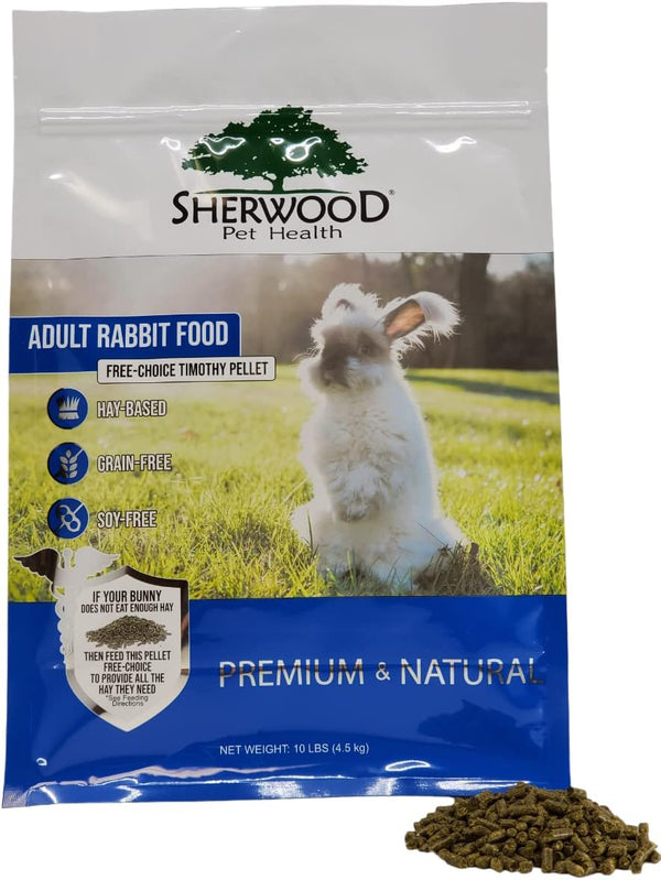 Sherwood Pet Health Adult Rabbit Food Timothy Hay Free-Choice 10Lbs Hay-Based, Grain and Soy-Free for Better Digestion2