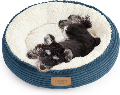 Love'S Cabin round Donut Cat and Dog Cushion Bed, 20In Bed for Cats or Small Dogs, Anti-Slip & Water-Resistant Bottom, Super Soft Durable Fabric Pet Beds, Washable Luxury Cat & Dog Bed Gray18