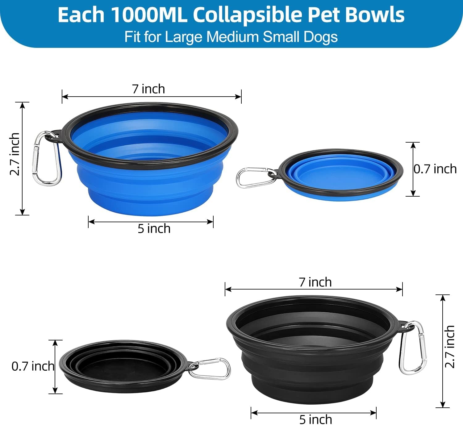 kytely-large-collapsible-dog-bowls-2-pack-34oz-foldable-dog-travel-bowl-portable-pet-water-food-bowl-with-clasp-pet-cat-feeding-cup-dish-for-traveling-walking-hiking-black-blue