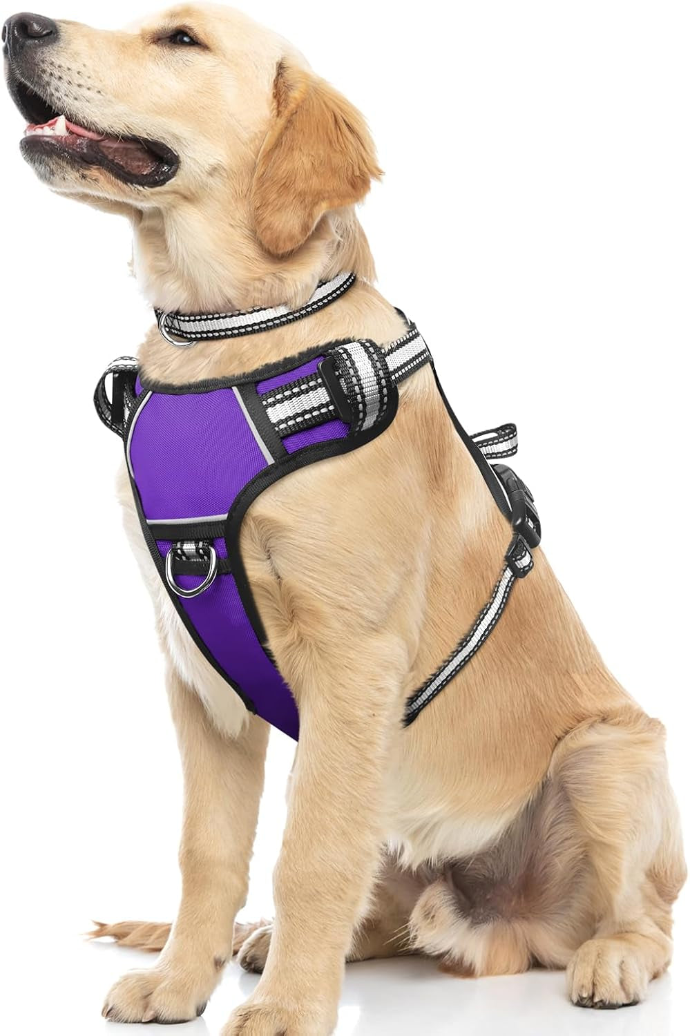 dog-harness-no-pull-pet-harnesses-with-dog-collar-adjustable-reflective-oxford-outdoor-vest-front-back-leash-clips-for-small-medium-large-extra-large-dogs-easy-control-handle-for-walking