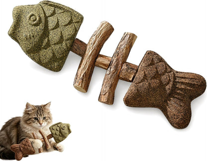 Sterling Whiskers Cat Chew Stick, Catnip & Silvervine Fishbone Toy, 2 PCS | Natural Catnip & Silvervine, Fishbone Texture, Chewing Enrichment, Oral Care Support, Indoor Cat Toy11