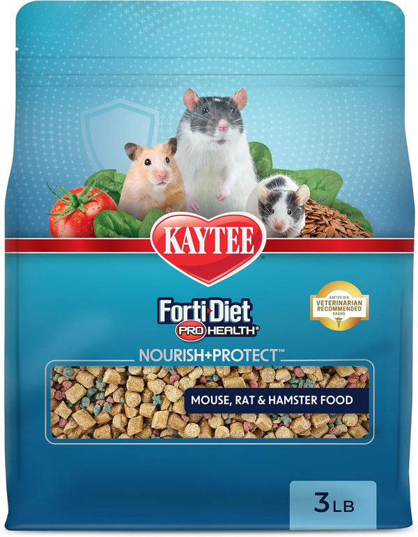 Kaytee Forti Diet Pro Health Small Animal Food for Mouse and Pet Rats, 3-Pound1