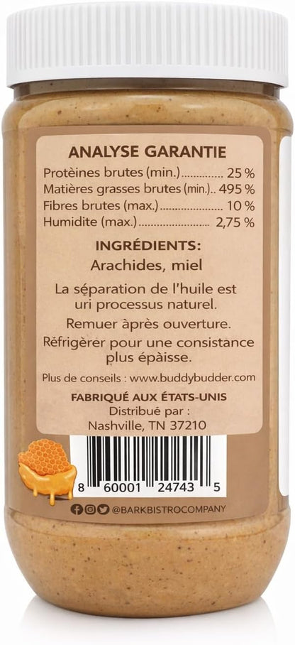 BUDDY BUDDER, Ruff Ruff Raw, Natural Dog Peanut Butter, Dog Treatmade in USA, (17 Oz Jars)3