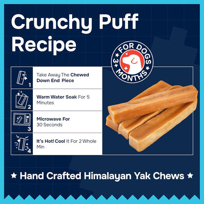 100% Natural Yak Cheese Himalayan Made Dog Chews All Breeds - Lactose Free Yak Chew for Small, Medium & Large Dogs - Dental Cleaning Dog Chews Aggressive Chewers - Long Lasting Odor & Gluten Free6
