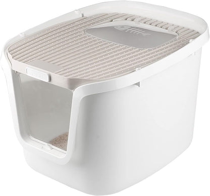 Dog Potty Training Toilet ﻿ Cat Litter Box Top Entry Type Pan with Scoop Large Anti-Splashing Closed Potty Suitable for 12.5KG(C)8