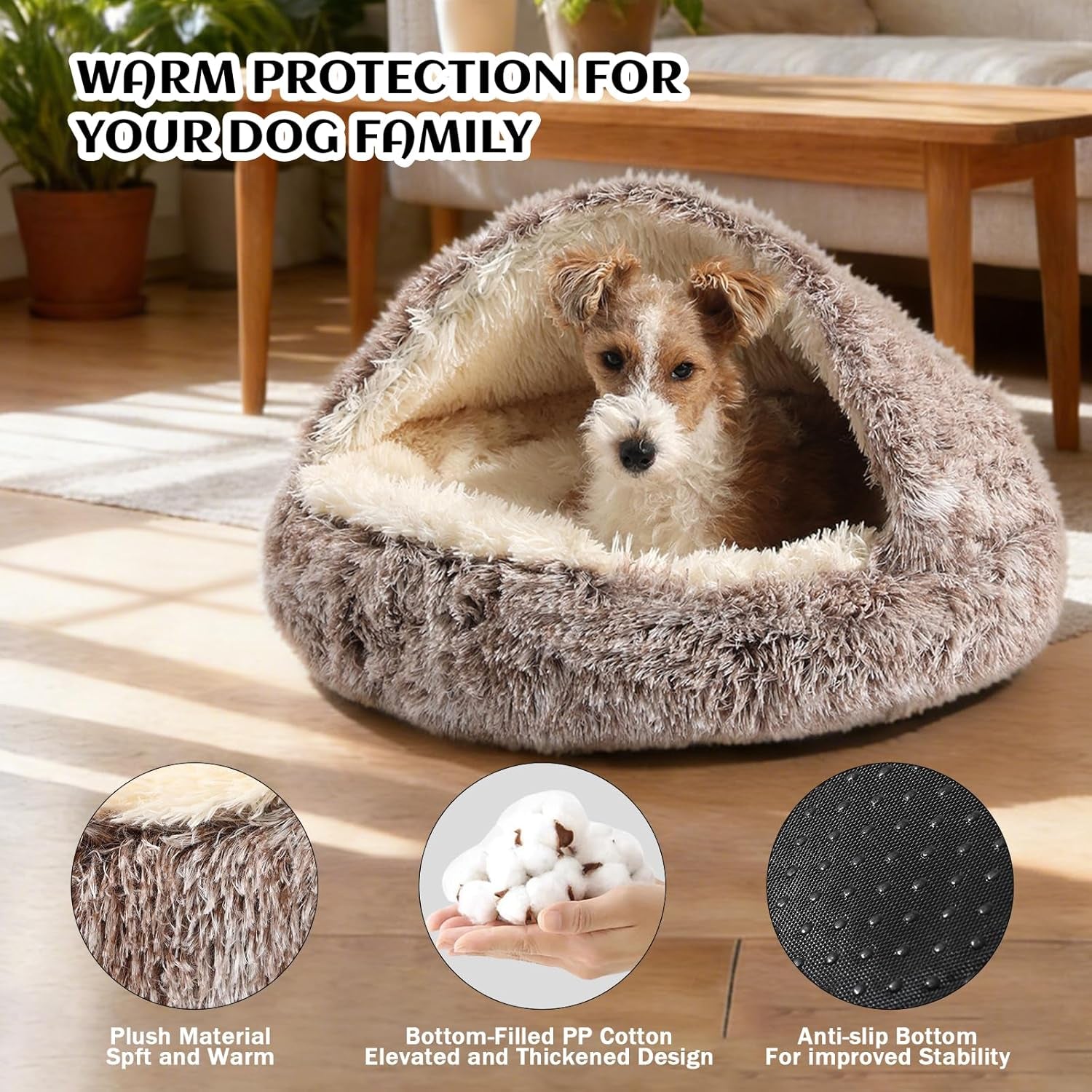 noyal-round-hooded-donut-dog-bed-for-small-medium-pets-plush-fluffy-anti-anxiety-cat-cave-bed-with-cover