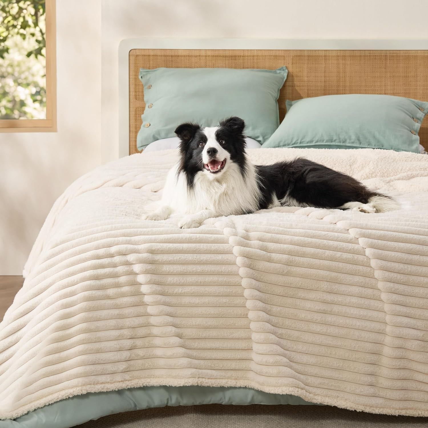 bedsure-comfyfleece™-waterproof-dog-blankets-for-large-dogs-50x60-cream-soft-plush-couch-cover-washable-corduroy-fleece-for-furniture-protector-cozy-calming-reversible-pet-blanket-for-senior-dogs